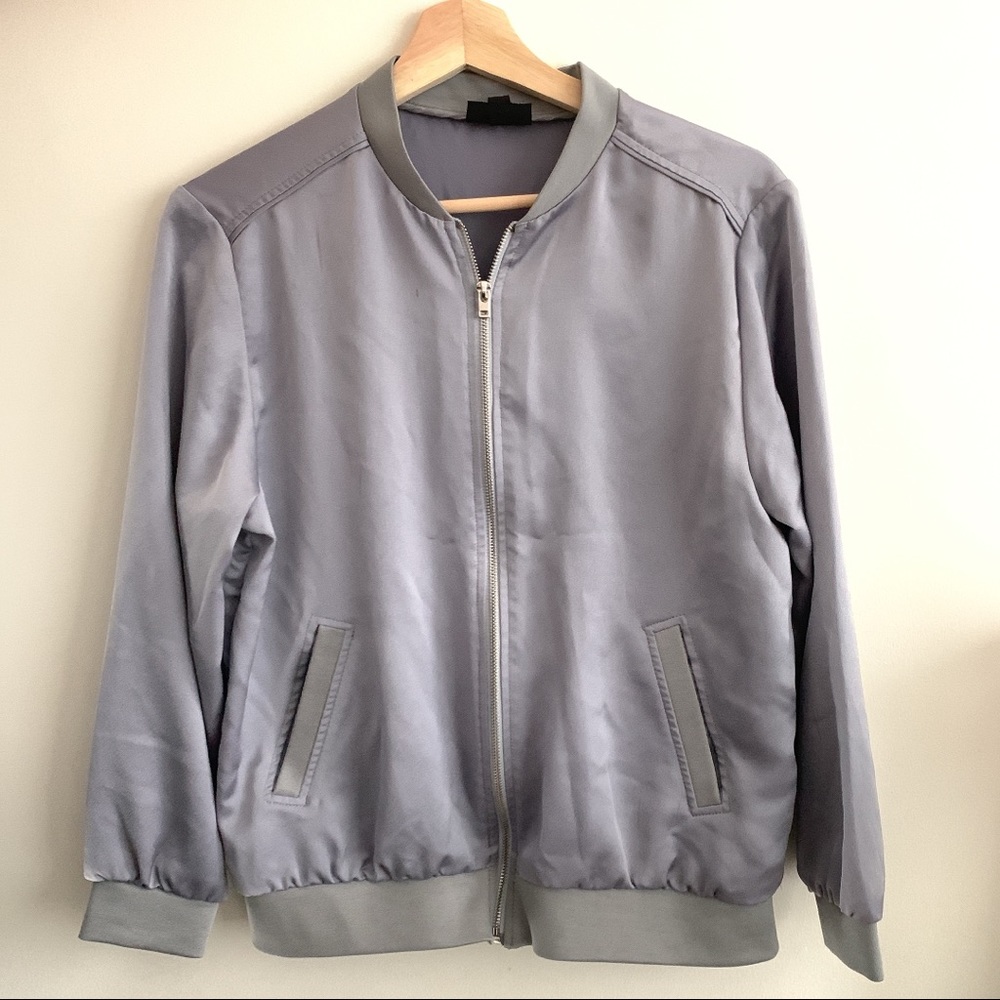 Topshop Purple Bomber Jacket